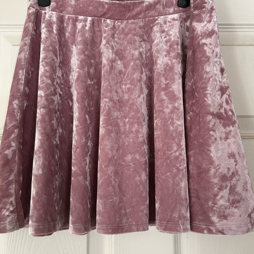 Empyre Pink Pleated Skater Mini Skirt